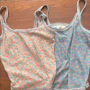 NATURAL LIFE Floral Camisole Set - Pink and Blue